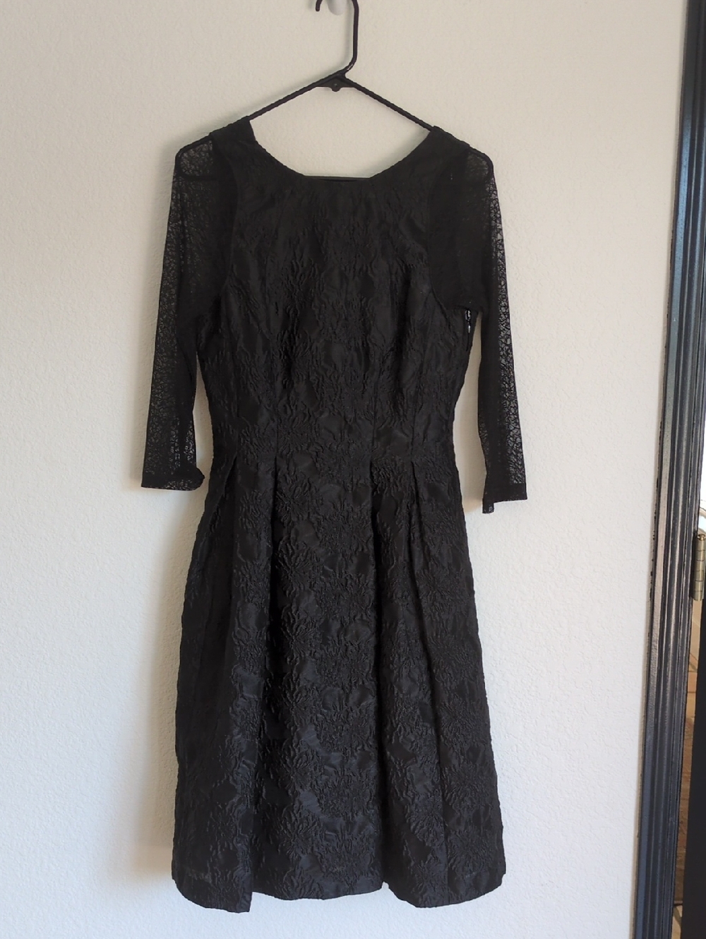 H And M Vintage Inspired Black Lace Fit-and-Flare 50s  Dress